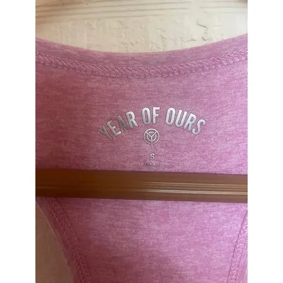 YEAR OF OURS Racer Back Mini Tennis Dress Vintage Pink Small S BUILT-IN SHORTS - Picture 7 of 7